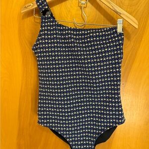 Shoshanna Blue and gold Geometric One Piece